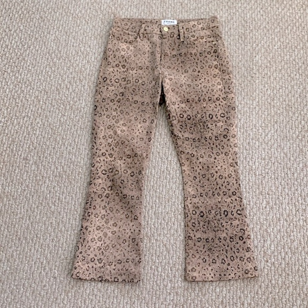 Frame Le Crop Mini Boot In Python Print - image 4